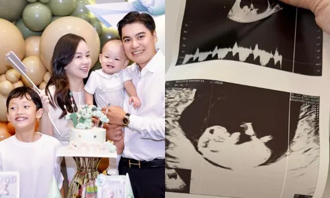 Ly Kute mang bầu lần 3, quý tử sinh với chồng làm trong ngành công an vừa thôi nôi đã chuẩn bị "lên chức" anh