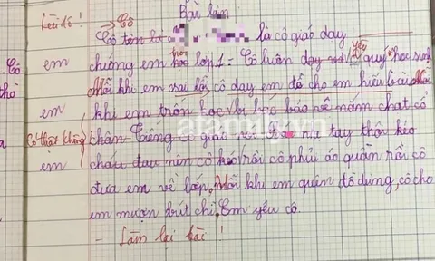 Viết văn tả cô giáo nhưng lại tiết lộ “bí mật” liên quan đến bác bảo vệ, bé học sinh bị gạch đỏ bài