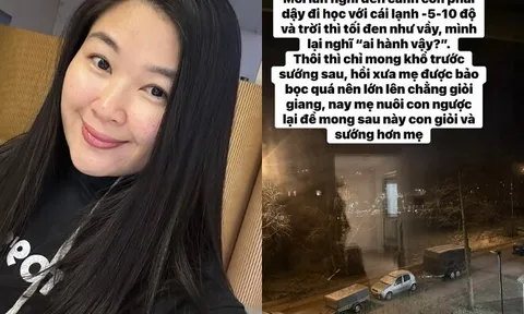 Vợ cũ Huy Khánh xót con gái đi học dưới cái lạnh âm 5-10 độ C ở Phần Lan, chỉ mong "khổ trước sướng sau"