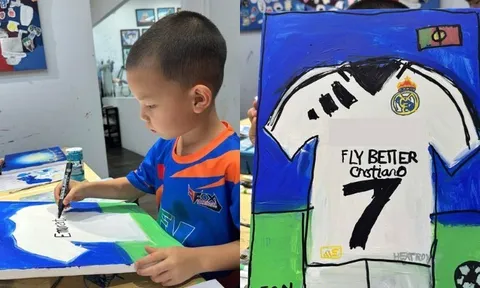 Con trai Hồ Ngọc Hà trổ tài vẽ tranh về thần tượng, mới 5 tuổi đã được khen có "hoa tay" họa sĩ