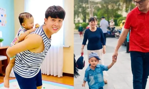 Con trai Hòa Hiệp 1 tuổi đã đi học mẫu giáo, được Bá Thắng dắt tay đưa đến trường
