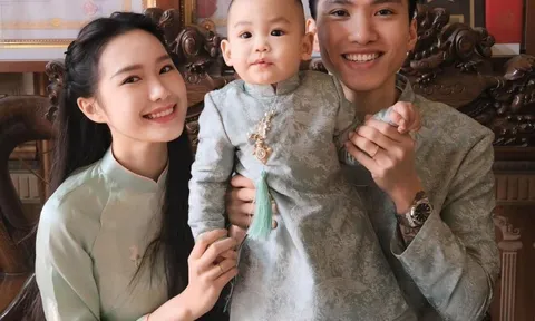 Sinh con với hot boy tuyển Việt Nam, gái xinh 10X về dáng đẹp mòn con mắt, thi đỗ thạc sĩ sau sinh