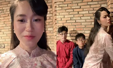 Hậu giảm cân, Lâm Vỹ Dạ U40 nhảy lắc hông như gái 18, biểu cảm của hai con trai lớn đằng sau gây chú ý