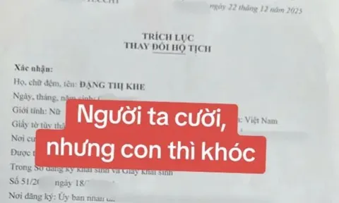 Bố Bắc Ninh đặt tên con gái “độc lạ” Đặng Thị Khe, nhân viên tư pháp sửa thành tên khác rất ấn tượng