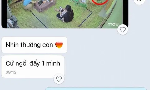 Camera giám sát ghi cảnh con đi mẫu giáo ngồi 1 mình, bố nhắn cho mẹ nói xót con thì bị chỉ ra "sự thật phũ phàng"