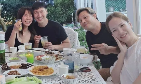 Vợ Mạnh Trường chiêu đãi cả nhà Đan Lê ở biệt thự đẹp trên núi: Toàn món thơm nức đến nỗi "bụng căng tròn"