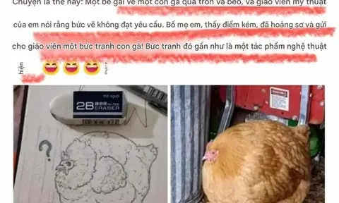 Bé vẽ con gà bị cô chấm "Không đạt yêu cầu!", bố mẹ cung cấp hình ảnh thật khiến ai cũng bật cười