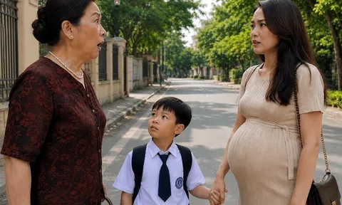 Đưa con đi học lớp 1 tình cờ gặp lại mẹ chồng cũ, nhìn xuống bụng tôi mặt bà biến sắc