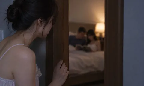 Chị gái đưa gia đình về quê chơi, tình cờ tôi đi ngang phòng anh chị rồi tấm tắc mãi về anh rể