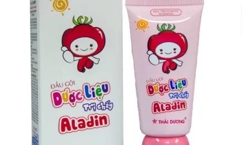 Thu hồi lô dầu gội dược liệu sạch chấy Aladin của Sao Thái Dương chứa methylparaben nguy cơ ảnh hưởng hệ thần kinh của bé