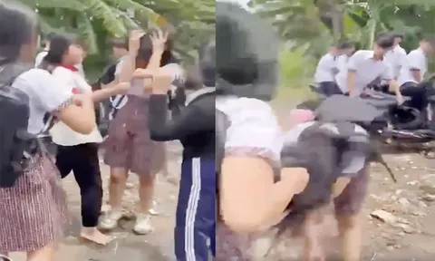 Công an xác minh clip nữ sinh bị đánh hội đồng chỉ biết ôm mặt chịu trận ở TP.Thủ Đức