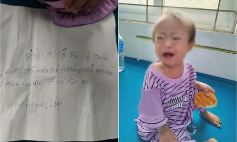Dòng chữ nguệch ngoạc tiết lộ hoàn cảnh đáng thương của mẹ bé gái 9 tháng tuổi, nghi mắc sởi bị bỏ rơi ở bệnh viện