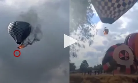 Clip: Người đàn ông rơi xuống đất tử vong thương tâm khi cứu 2 người trên kinh khí cầu bốc cháy