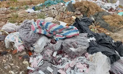 Thuốc tân dược còn hạn bị vứt ven đường thuộc Công ty cổ phần Dược Trung ương 3 (Đà Nẵng)