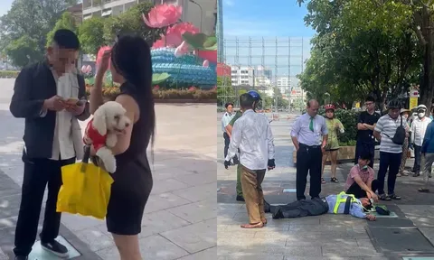 Nam thanh niên đi cùng bạn gái đánh bảo vệ bất tỉnh vì bị nhắc nhở không dắt chó vào phố đi bộ Nguyễn Huệ