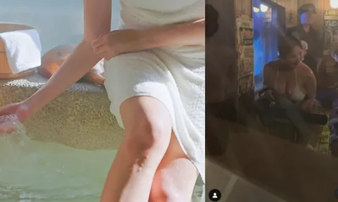 'Nữ thần vòng 1' diện đồ thiếu vải khuấy đảo tiệm xông hơi, hàng trăm quý ông chen lấn trải nghiệm