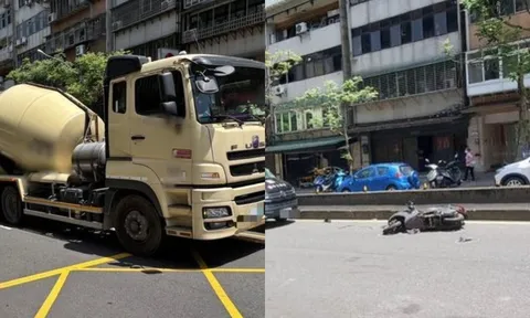 Camera hành trình ghi lại khoảnh khắc xe bồn cán tử vong người phụ nữ đi xe máy nghi do điểm mù