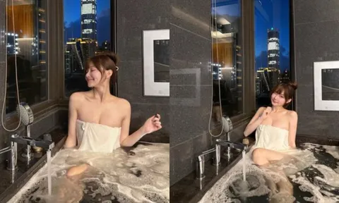 Hot girl có vòng 1 ngoại cỡ khoe loạt ảnh tắm bồn và sự cố khiến hàng xóm bất bình
