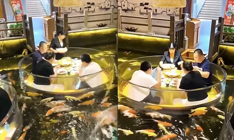 Bàn tiệc bất ngờ vỡ tung giữa lúc đang ăn khiến các thực khách rơi thẳng xuống nước: Lý do bất ngờ