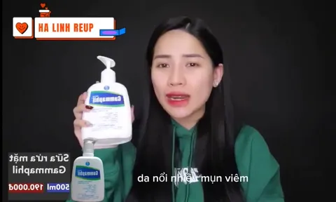 Hành động bất ngờ của kênh “chiến thần livestream” Võ Hà Linh khi sữa rửa mặt Gammaphil bị thu hồi
