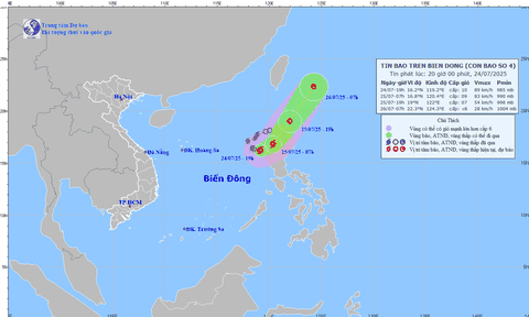 Dự báo thời tiết ngày 25/7/2025: Cơn bão số 4 dị thường đến mức nào, nguy hiểm ra sao và có vào Việt Nam không?