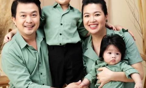 U40 mới sinh con cho chồng kém tuổi, diễn viên Lê Khánh đặt tên 2 con giống hệt bố, diện mạo cũng y đúc