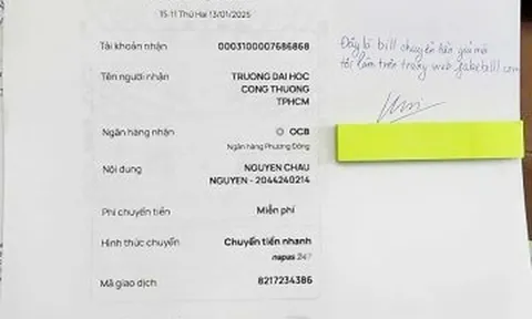 Sinh viên tạo biên lai chuyển tiền học phí giả để lừa cha mẹ nhằm lấy tiền tiêu xài