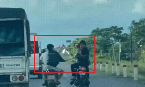 Triệu tập, xử lý 6 thanh niên đi xe máy không đội mũ bảo hiểm, gây náo loạn trên quốc lộ 1A