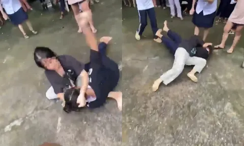 Lan truyền clip ghi lại cảnh hai nữ sinh đánh nhau bên bờ sông: Cơ quan chức năng nói gì?