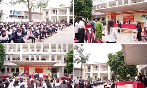Trường THCS Chúc Sơn tổ chức chương trình ngoại khóa “Phiên tòa giả định” với chủ đề “Gây rối trật tự công cộng”