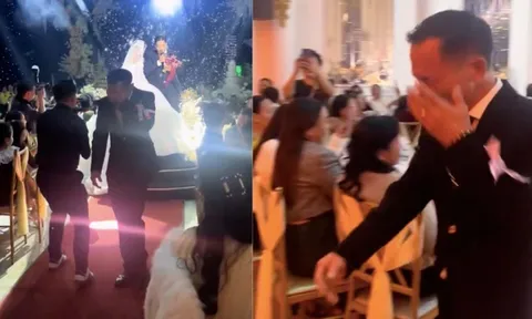 Trao xong "bình rượu mơ" cho chàng rể, người cha bật khóc nức nở: Đoạn video chỉ 22 giây nhưng khiến triệu người không thể cầm lòng