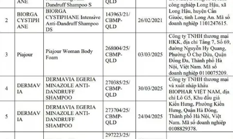 Danh sách 8 mỹ phẩm chứa chất kháng nấm bị Bộ Y tế thu hồi, trong đó có dầu gội giá 500.000 đồng