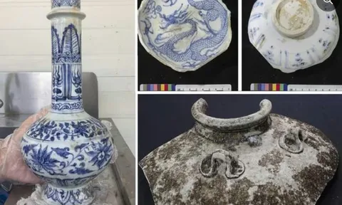 Một số hiện vật từ con "tàu ma" Trung Quốc được phát hiện ngoài khơi Singapore nhìn như thế nào?