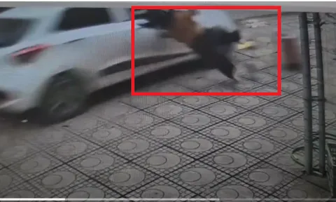 Khoảnh khắc kinh hoàng: Cô gái đứng trên vỉa hè bị ô tô con tông trúng ngã văng xuống nền gạch, nữ tài xế lạnh lùng bỏ đi