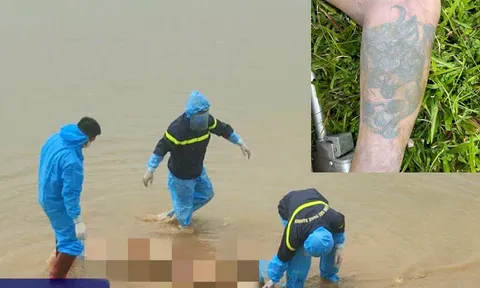 Truy tìm danh tính thi thể có hình xăm mặt quỷ nổi trên sông Lam