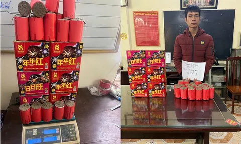 Nam Định: Bắt đối tượng vận chuyển 12,952 kg pháo nổ