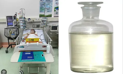 Bé trai suýt mất mạng vì lọ hóa chất bố để trong xe hơi