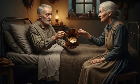 Chồng vừa mất nửa năm, tôi lỡ miệng kể chuyện túi vàng ông để lại và cái kết xót xa