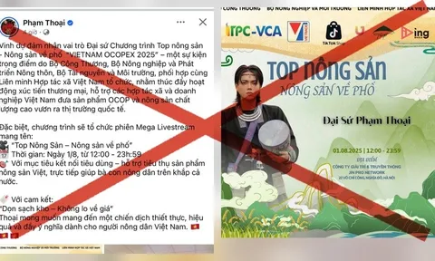 Phủ nhận bổ nhiệm đại sứ VIETNAM OCOPEX 2025: Cục Xúc tiến thương mại khẳng định Phạm Thoại thông tin sai sự thật