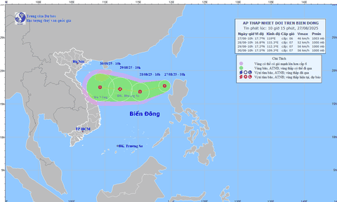 Biển Đông vừa tan bão số 5, lại đón áp thấp nhiệt đới mới