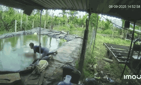 Clip “thót tim”: Bé trai rơi xuống hố nước khi bố mải xem điện thoại