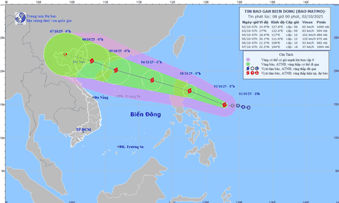 Bão số 11 Matmo đã hình thành, hướng vào Biển Đông