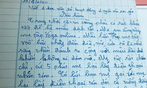 Bài văn tả mẹ tập Yoga siêu chân thực khiến "mẫu thân" ngượng chín mặt vì bị bóc phốt