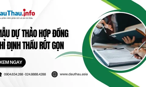 Mẫu dự thảo hợp đồng chỉ định thầu rút gọn bao gồm những gì?