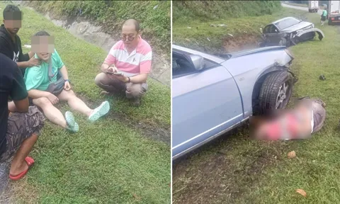 Vừa cứu người gặp nạn, người đàn ông bị ô tô đâm tử vong ngay sau đó, bỏ lại 3 đứa con thơ