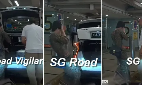 Clip: Tiếp viên hàng không nhận "cú đánh bất ngờ" từ... cốp xe