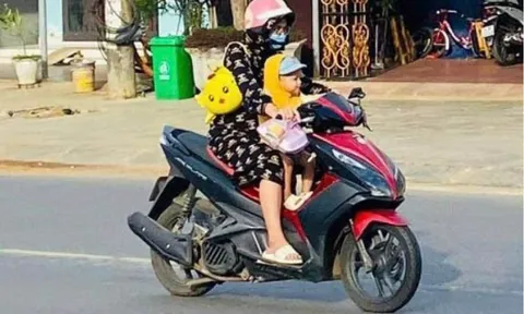Chở trẻ em ngồi trước xe máy sẽ bị xử phạt bao nhiêu?