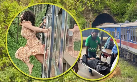 Mạo hiểm tính mạng chỉ vì 1 bức ảnh, du khách Trung Quốc gặp tai nạn nghiêm trọng trên tàu hỏa