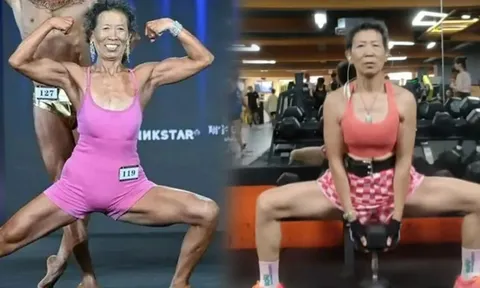 Bà cụ 71 tuổi khiến dân mạng trầm trồ với body 6 múi, giành huy chương thể hình sau 4 năm tập luyện