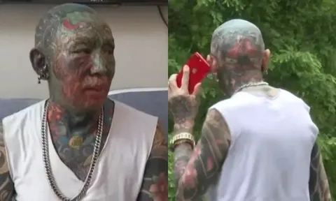 Xăm kín mặt sau cú sốc mất vợ, người đàn ông 68 tuổi bật khóc vì bị xa lánh: “Tôi chỉ muốn khác biệt…”